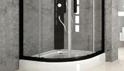 Oval Tekneli Siyah Duşakabin