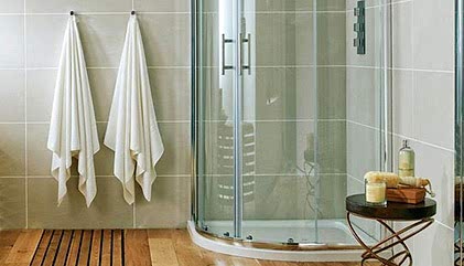 Flat Tekneli Krom Profil Oval Köşe Duşakabin