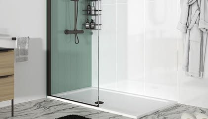 Flat Tekneli Tek Panel Camlı Duşakabin