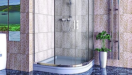 Tekneli Oval Cam Duşakabin