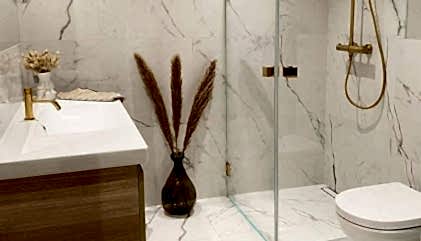 Teknesiz Şeffaf Camlı Duşakabin